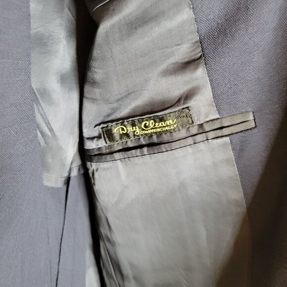 Vintage John Wanamaker Blue Wool 2pc Suit - 38R - Picture 6 of 13